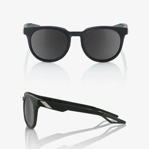100% Campo Polarized gray lenses. Matte Black Frame Made in Italy